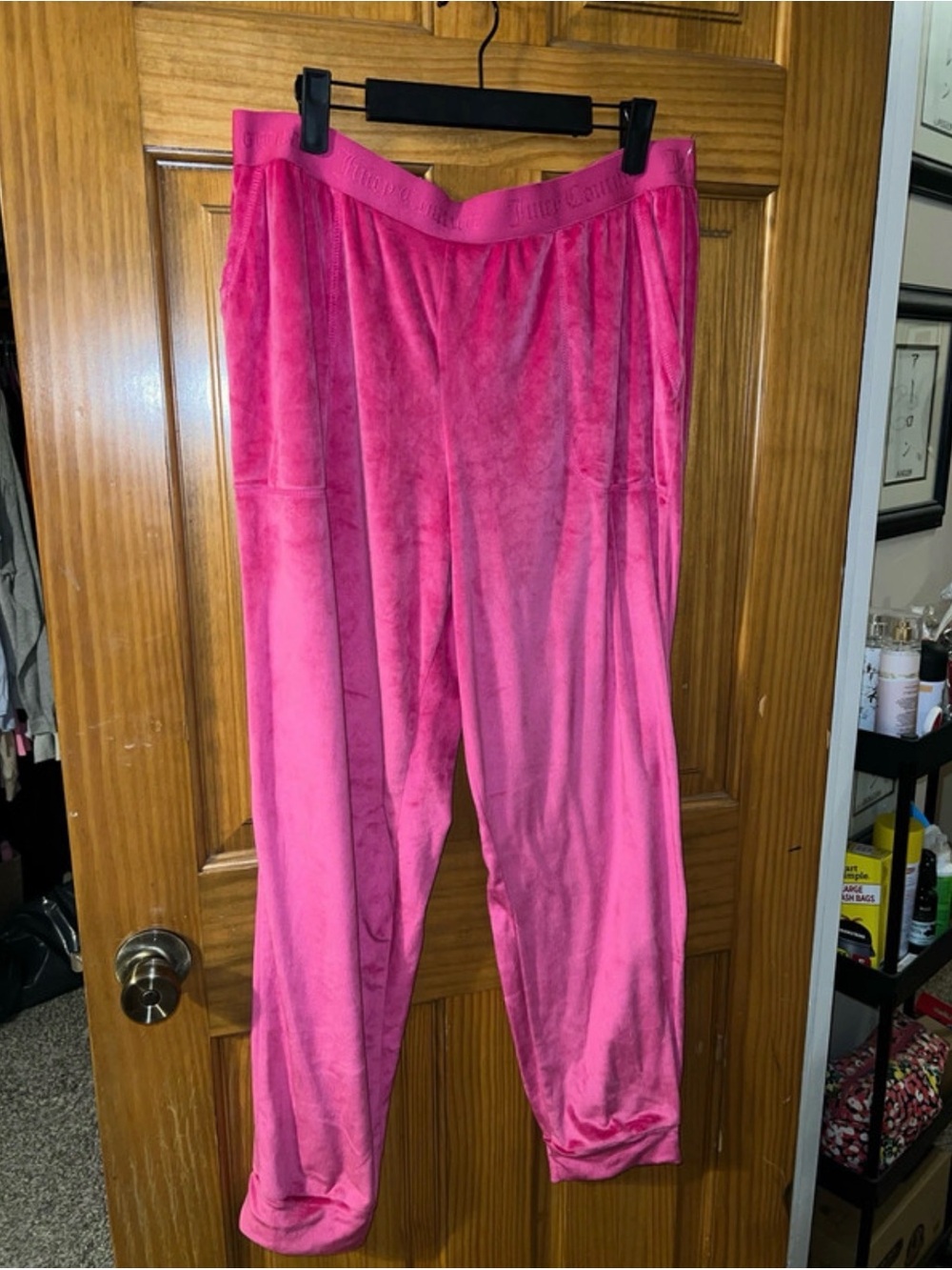Juicy Couture Hot Pink Velour Joggers